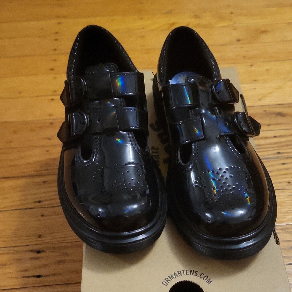 Dr. Martens Shiny Black Kids Dress Shoes